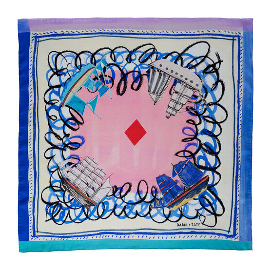 St Ives inspired silk scarf